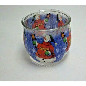 Old Williamsburg Candle Company Snowman Candle Globe Holder